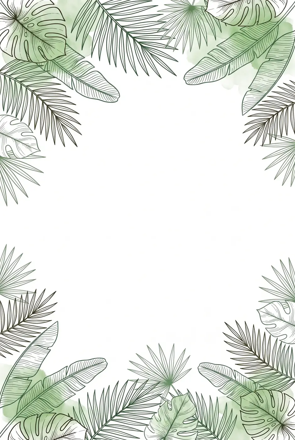 Fond botanique illustré